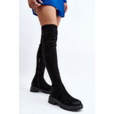 Dámské boty La.Fi Flat Knee Heeled Boots 270068B-SU Black velikost 41