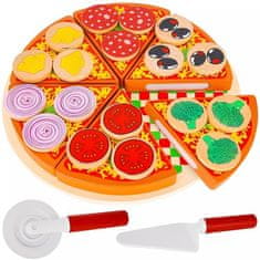 Kruzzel 22471 Dřevěná krájecí pizza PIZZA 21cm