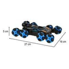 KIK KX3739 RC Auto ovládané prstem 8 kol s hudbou modré