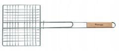 Floraland Grilovací rošt na grilování masa a ryb s izolovanou rukojetí 23x21 cm