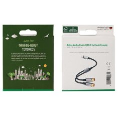 4smarts 4SMART AUDIO KABEL USB-C - 2X CINCH ZÁSUVKA 20CM TEXTILNÍ ČERNÁ/ČERNÁ 456903