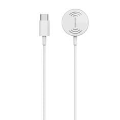 4smarts 4SMARTS VOLTBEAM MINI INDUKČNÍ NABÍJEČKA PRO APPLE WATCH 1-8/SE S 1M USB-C KABELEM 2,5W BÍLÁ/BÍLÁ 462550