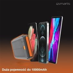 4smarts 4SMARTS SOLÁRNÍ POWERBANKA TITANPACK FLEX 10000MAH ČERNÁ/ORANŽOVÁ 456301