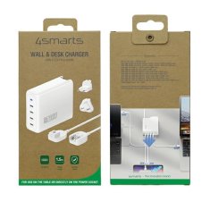 4smarts 4SMARTS 200W GAN FLEX PRO 4XUSB-C SÍŤOVÁ NABÍJEČKA BÍLÁ/BÍLÁ 544200