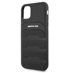 MERCEDES AMG AMHCN61GSEBK IPHONE 11 / XR 6,1" ČERNÉ/ČERNÉ PEVNÉ POUZDRO LEATHER DEBOSSED LINES