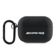 MERCEDES KRYT AMG AMAP2SLWK AIRPODS PRO 2 (2022/2023) ČERNÁ/ČERNÁ KŮŽE BÍLÉ LOGO