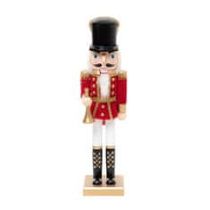 Homla Vánoční figurka | NUTCRACKER | louskáček s trubkou | 38 cm | 836119