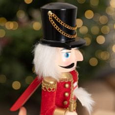 Homla Vánoční figurka | NUTCRACKER | louskáček s trubkou | 38 cm | 836119