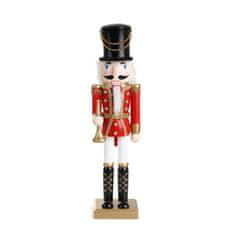 Homla Vánoční figurka | NUTCRACKER | louskáček s trubkou | 38 cm | 836119