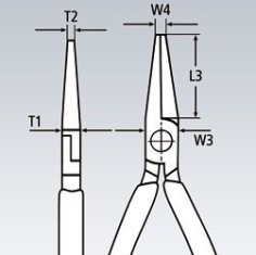 Půlkulaté kleště s břity 200 mm - 2612200