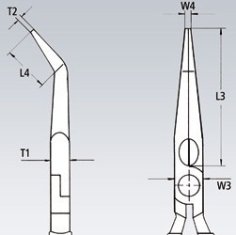 Půlkulaté kleště s břity 200 mm - 2622200