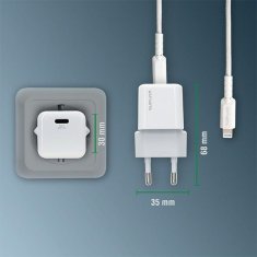 4smarts 4SMARTS NÁSTĚNNÁ NABÍJEČKA + MFI KABEL VOLTPLUG PD 30W GAN USB-C/LIGHTNING 1,5M BÍLÁ/BÍLÁ 451534