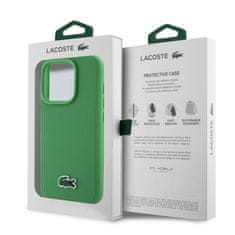 Lacoste Zadní kryt Iconic Petit Pique Woven Logo Magsafe pro iPhone 15 Pro Max Green