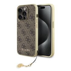 Guess  4G Charms Zadní Kryt pro iPhone 15 Pro Brown