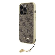 Guess  4G Charms Zadní Kryt pro iPhone 15 Pro Brown