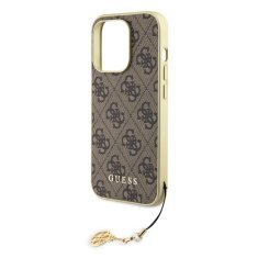 Guess  4G Charms Zadní Kryt pro iPhone 15 Pro Brown