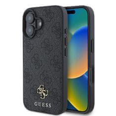 Guess Zadní kryt PU 4G Small Metal Logo MagSafe pro iPhone 16 Grey