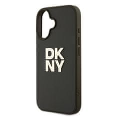 DKNY Zadní kryt PU Leather Stack Logo Wrist Strap pro iPhone 16 Green