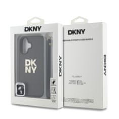 DKNY Zadní kryt PU Leather Stack Logo Wrist Strap pro iPhone 16 Green