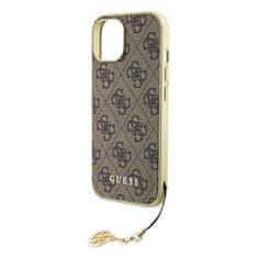 Guess  4G Charms Zadní Kryt pro iPhone 15 Brown