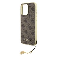 Guess  4G Charms Zadní Kryt pro iPhone 15 Pro Max Brown