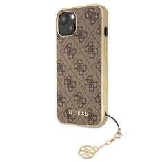 Guess Zadní kryt 4G Charms pro iPhone 13 Brown