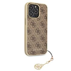 Guess  4G Charms Zadní Kryt pro iPhone 13 Pro Brown