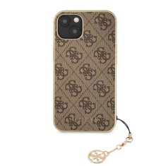 Guess Zadní kryt 4G Charms pro iPhone 13 Brown