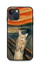 TopQ Kryt iPhone 13 silikon Scared Cat 64894