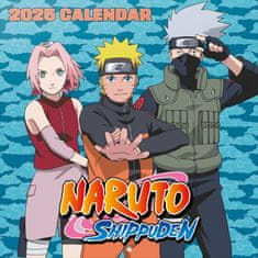 CurePink Oficiální nástěnný kalendář 2025 s plakátem Naruto (30 x 30|60 cm)