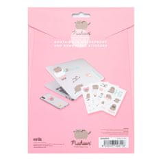 CurePink Samolepky na elektroniku Pusheen: Foodie set 4 listů