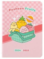 CurePink Plánovací kapesní školní diář 2024/2025 Pusheen (11 x 15,5 cm)