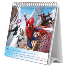 CurePink Oficiální stolní kalendář 2025 Marvel Comics: Spiderman (20 x 17 cm)