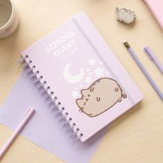 CurePink Plánovací týdenní diář A5 2024/2025 Pusheen (14,8 x 21 cm)