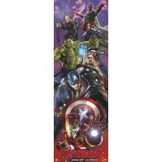 CurePink Plakát na dveře Avengers: Age Of Ultron (53 x 158 cm) 150 g