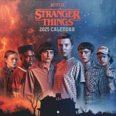 CurePink Oficiální nástěnný kalendář Netflix|Stranger Things 2025 s plakátem (SQ 30 x 30|60 cm)