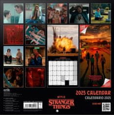 CurePink Oficiální nástěnný kalendář Netflix|Stranger Things 2025 s plakátem (SQ 30 x 30|60 cm)