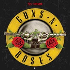 CurePink Oficiální nástěnný kalendář 2025 s plakátem: Guns'n'Roses (SQ 30 x 30|60 cm)