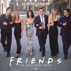 CurePink Oficiální nástěnný kalendář Friends|Přátelé 2025 s plakátem (SQ 30 x 30|60 cm)