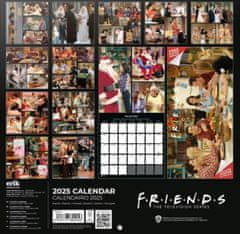 CurePink Oficiální nástěnný kalendář Friends|Přátelé 2025 s plakátem (SQ 30 x 30|60 cm)