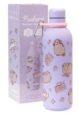 CurePink Nerezová termo outdoor láhev na pití Pusheen: Momenty a Ikony (objem 500 ml)