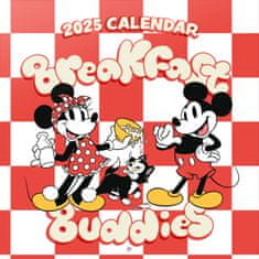 CurePink Oficiální nástěnný kalendář 2025 Disney: Mickey Mouse s plakátem (30 x 30|60 cm)