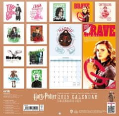 CurePink Oficiální nástěnný kalendář 2025 Harry Potter s plakátem (SQ 30 x 30|60 cm)