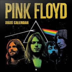 CurePink Oficiální nástěnný kalendář 2025 Pink Floyd 16 měsíců (SQ 30 x 30|60 cm)