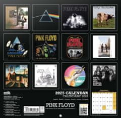 CurePink Oficiální nástěnný kalendář 2025 Pink Floyd 16 měsíců (SQ 30 x 30|60 cm)