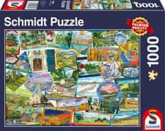 Schmidt Puzzle Samolepky z cest 1000 dílků