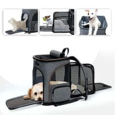 MG Livefy Pet Carrier přepravní taška pro psy 41x35cm, šedá