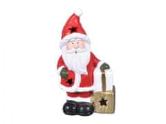 NOHEL GARDEN Santa Claus s dárky LED terakotový 11x7x19cm