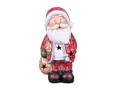 NOHEL GARDEN Santa Claus s pytlem LED terakotový 12x10x24cm