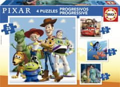 Educa Puzzle Disney Pixar 4v1 (12,16,20,25 dílků)